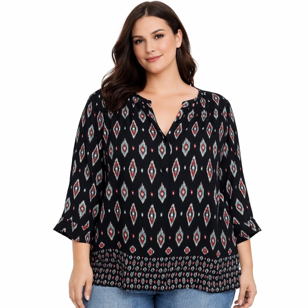 Dalia Ikat  Patterned Women's Top
